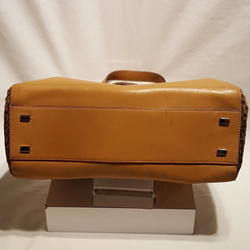 Yellow Leather Top-Handle Bag